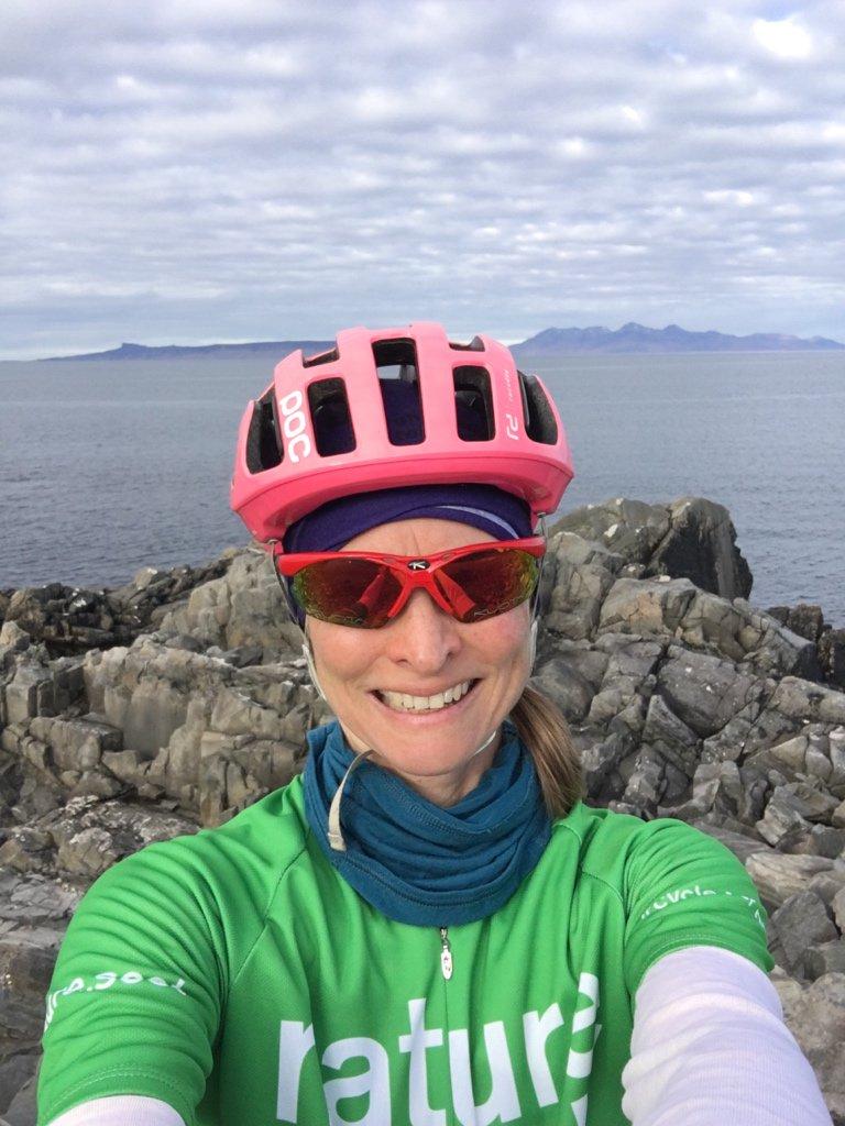 Selfie - Francesca Osowska - CycleForNature - Isle of Rum.