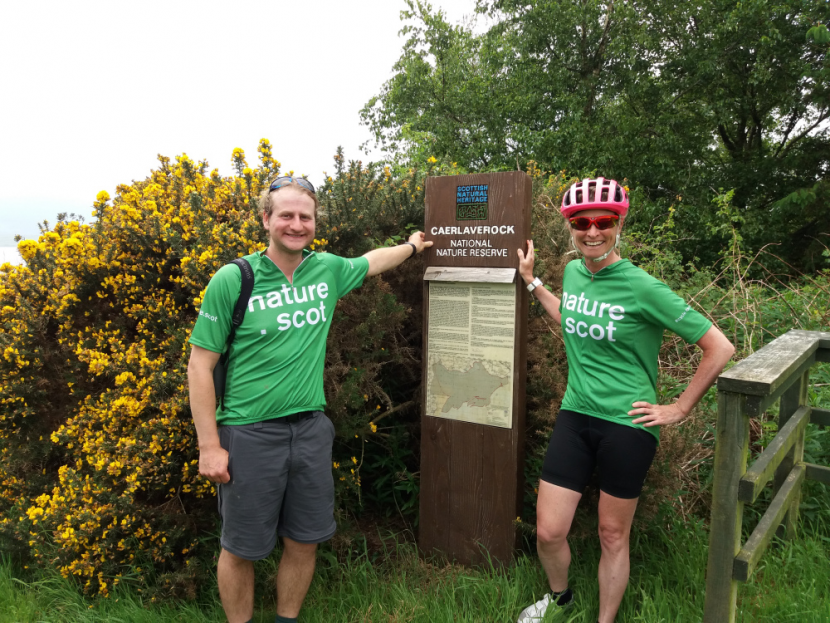 CycleForNature. Francesca and Adam at Caerlaverock NNR. © SNH