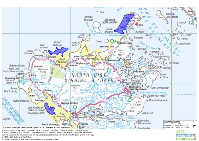 Uist, Coll and Tiree Barnacle Goose Management Scheme - Uist eligible fields