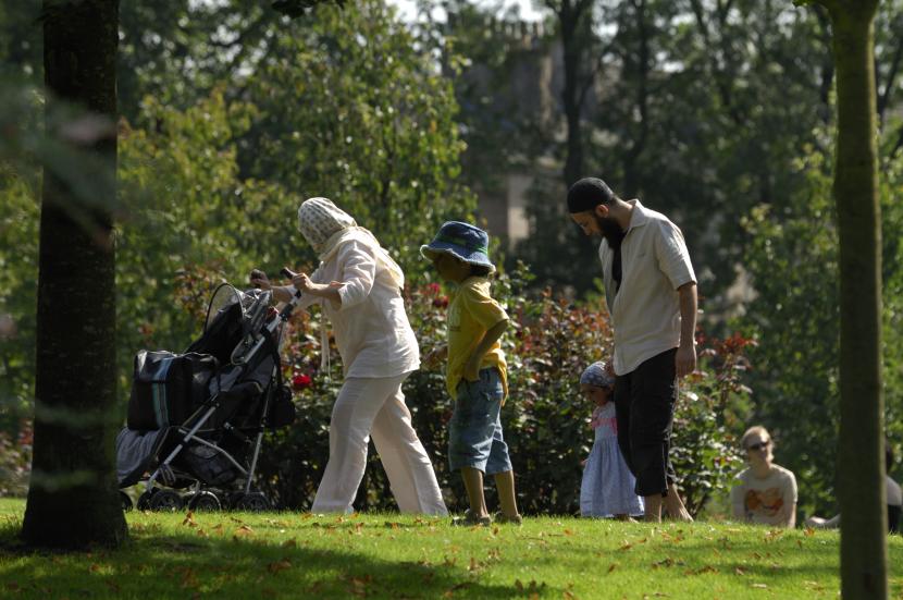 Family walking in Park