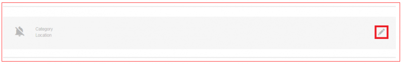 visual representation of selecting the pencil icon to register interest