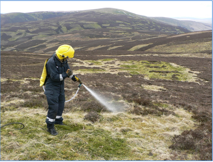 Figure 6 - Back-pack sprayer to apply water