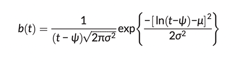 Image of an equation for distribution of grey seal pup births