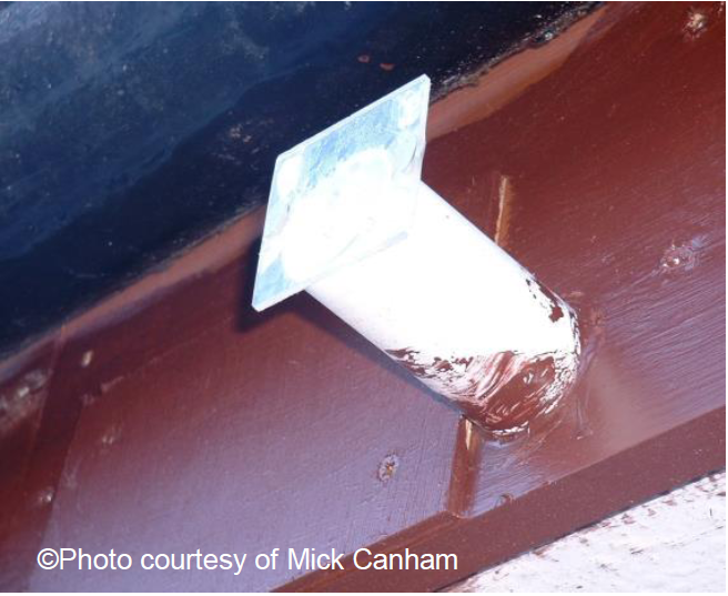 Modified bat flap excluder with pipe