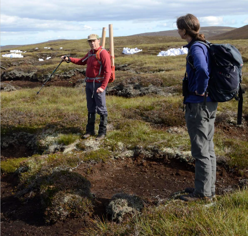 Two people going hill-walking