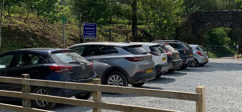 Extended car park at Grandtully