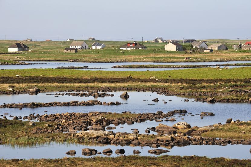 View of house and land on Uist