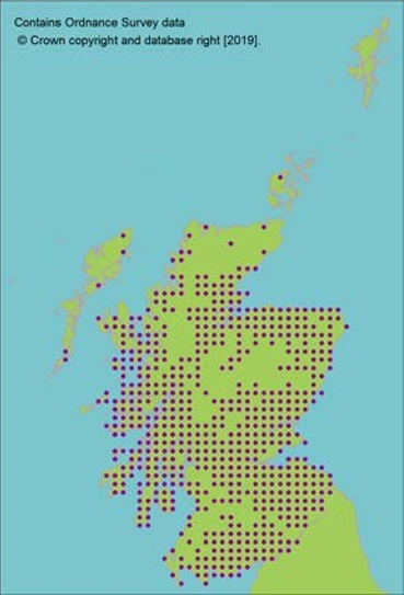 distribution of Oak (English oak & sessile oak)