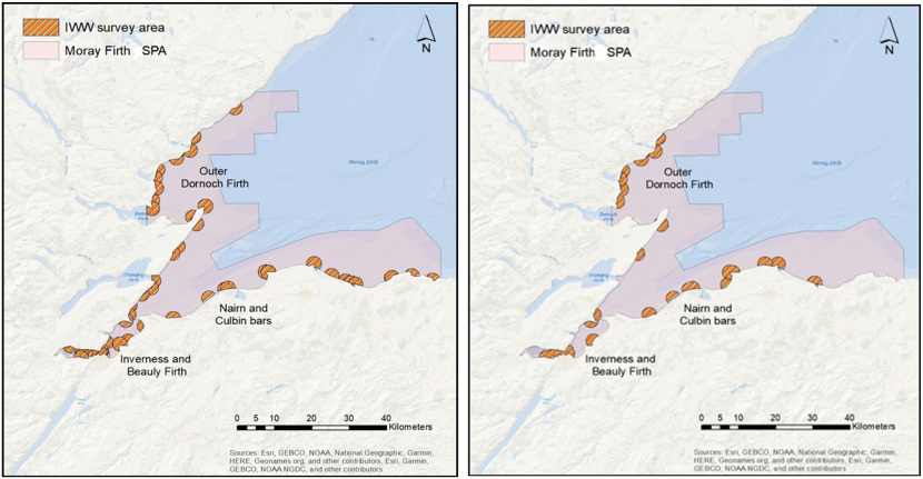 Two maps of the Moray First SPA