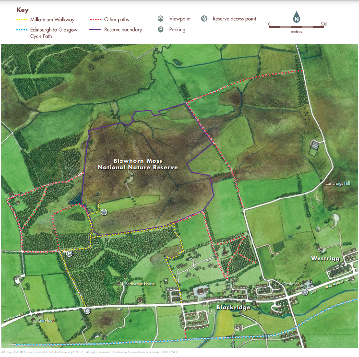 Blawhorn Moss National Nature Reserve map