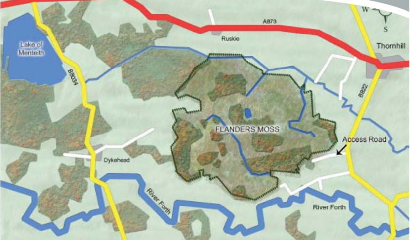Flanders Moss National Nature Reserve map