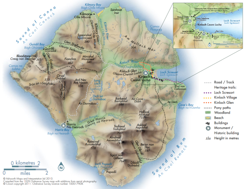 Rum National Nature Reserve map