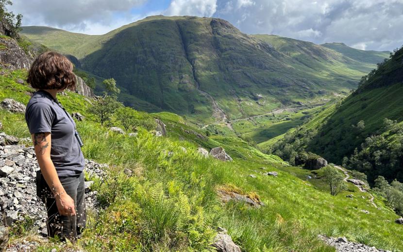 View to Glen Coe during site assessment fieldwork - copyright Royal Botanic Garden Edinburgh