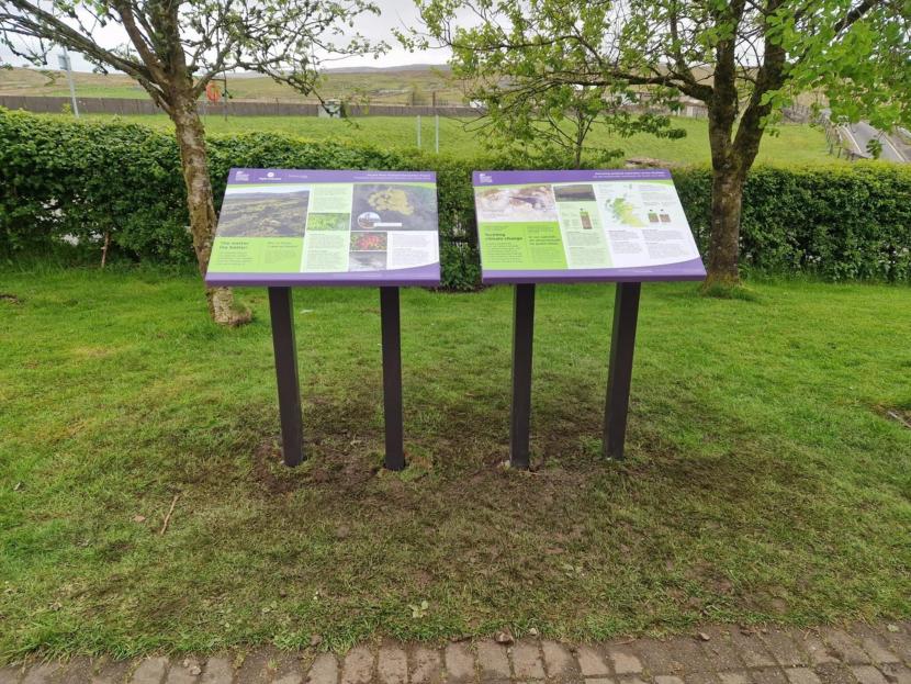 Interpretation panels at Duchal Moor