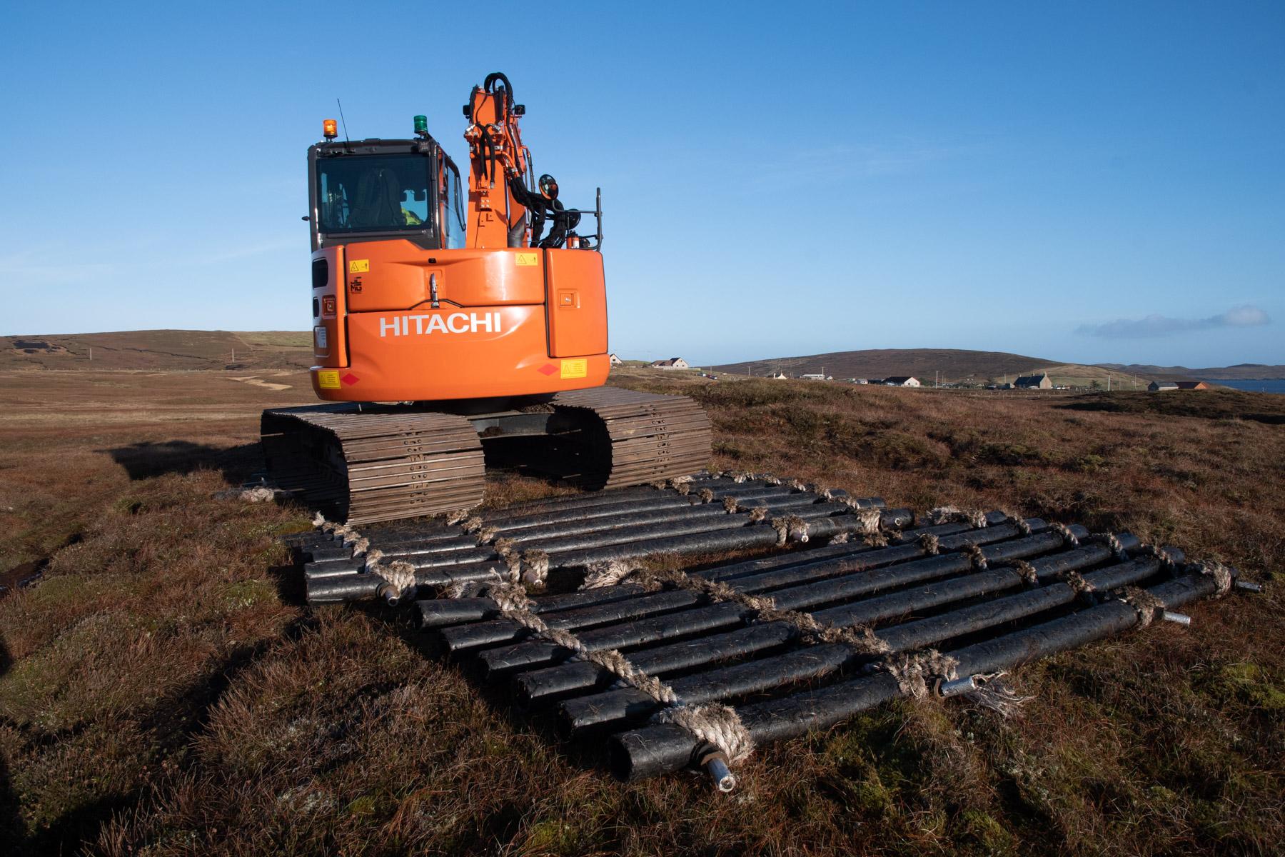 Bog mats made from aquaculture waste