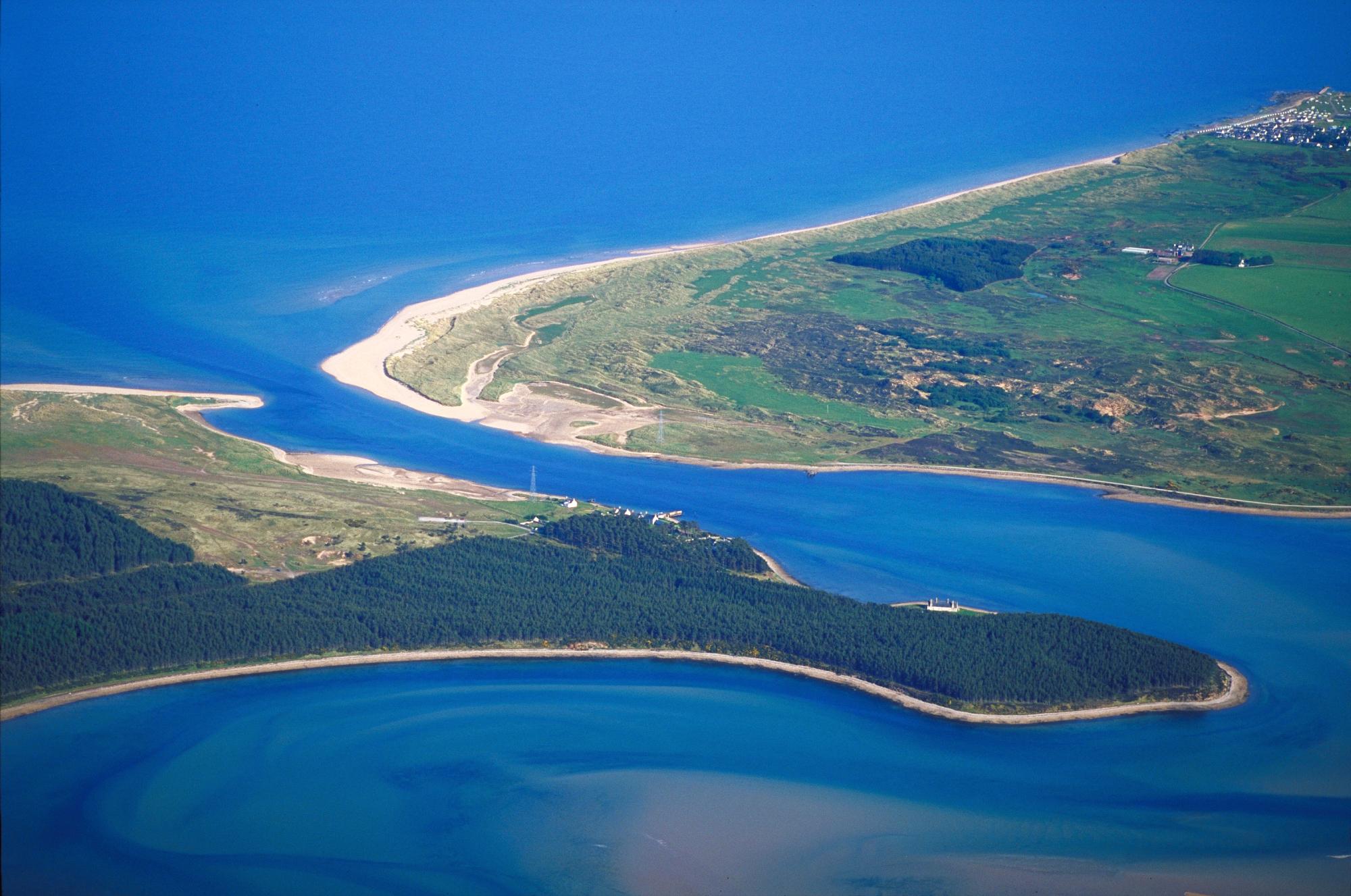 Aerial view of Loch Fleet NNR