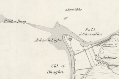 old map showing Gaelic place names