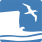 Cliff and gannet icon